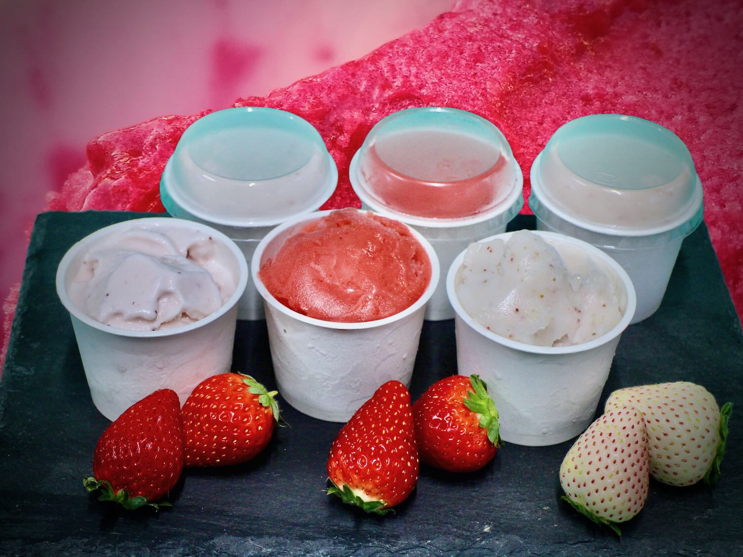 いちご農家の『3種の苺ジェラート』幻のいちご『とちひめ』を含む3種